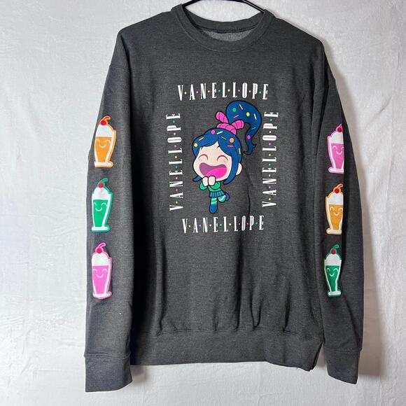 Vanellope Ralph Breaks The Internet Crewneck Sweatshirt Size Small Gray Disney - Picture 1 of 4
